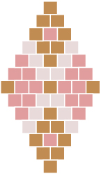 Schema  Pink Brick Stitch Miyuki woven hoops